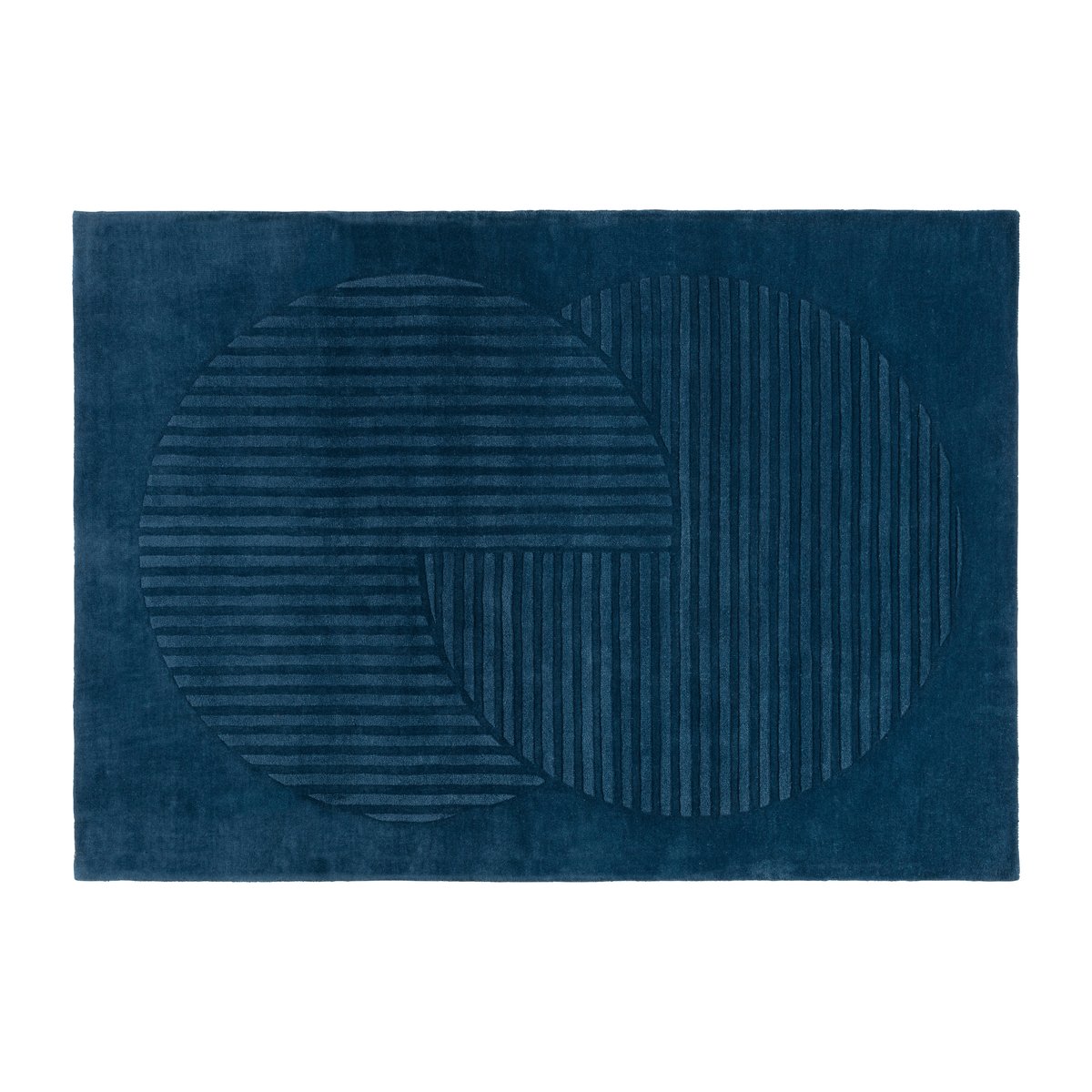 NJRD Levels uldtæppe circles blå 200×300 cm