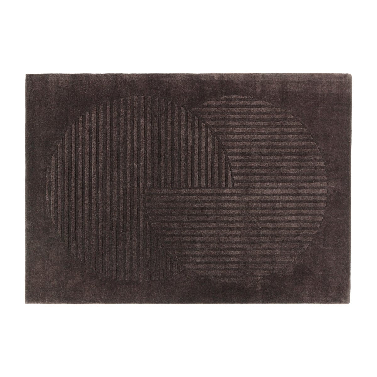 NJRD Levels uldtæppe circles brun 170×240 cm