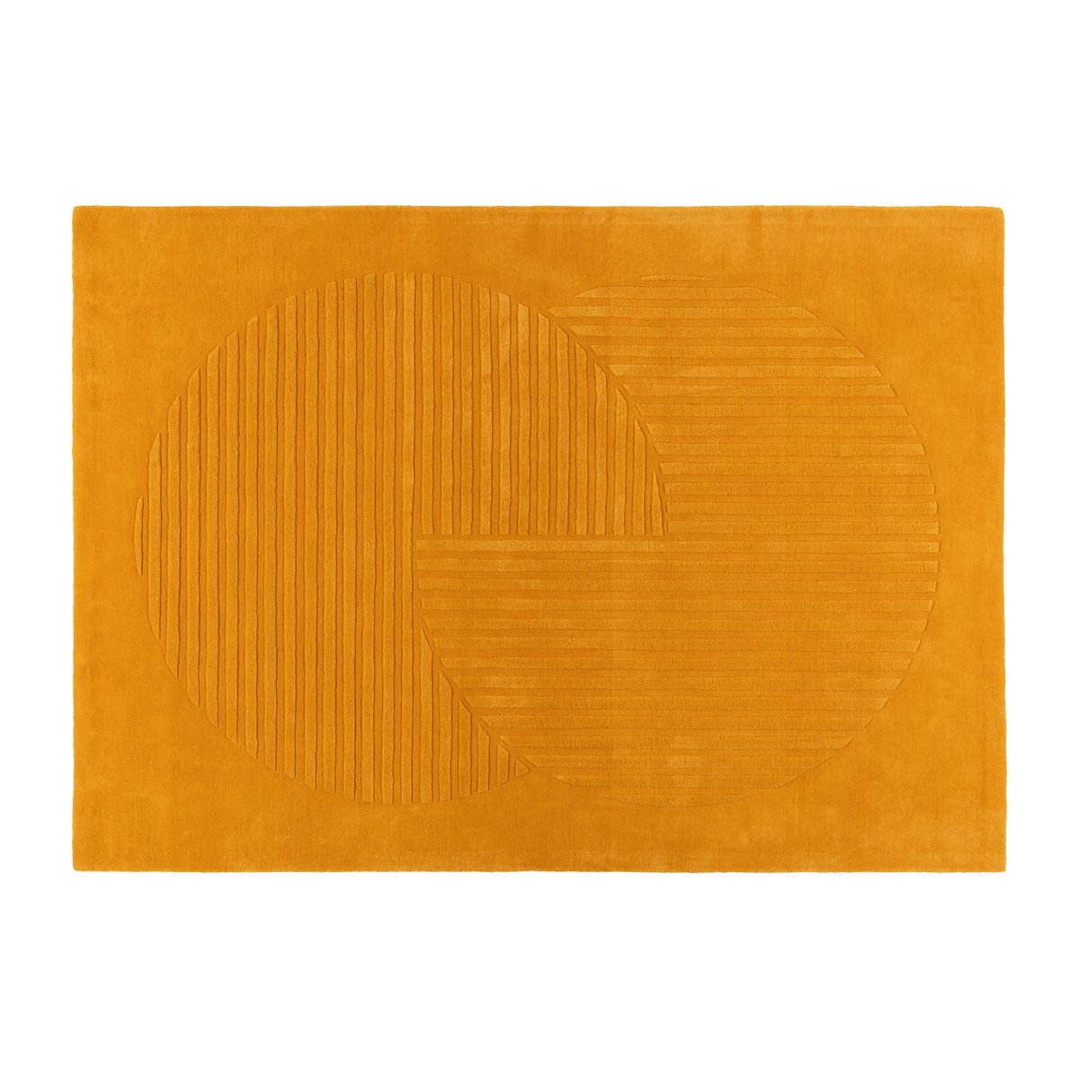 NJRD Levels uldtæppe circles gul 170×240 cm