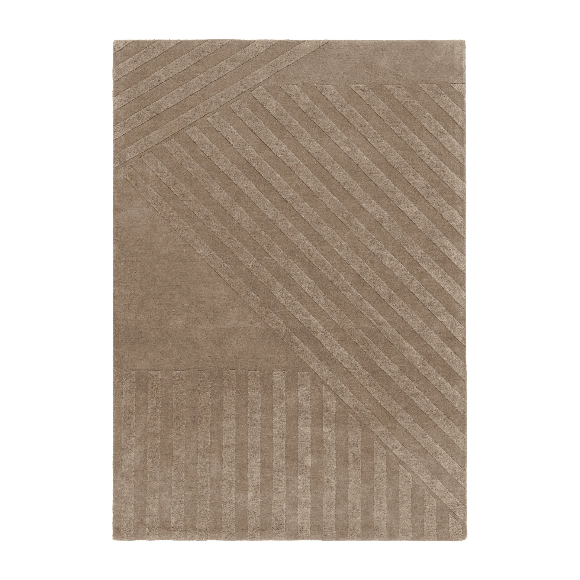 Levels uldtæppe stripes grå, 170x240 cm NJRD