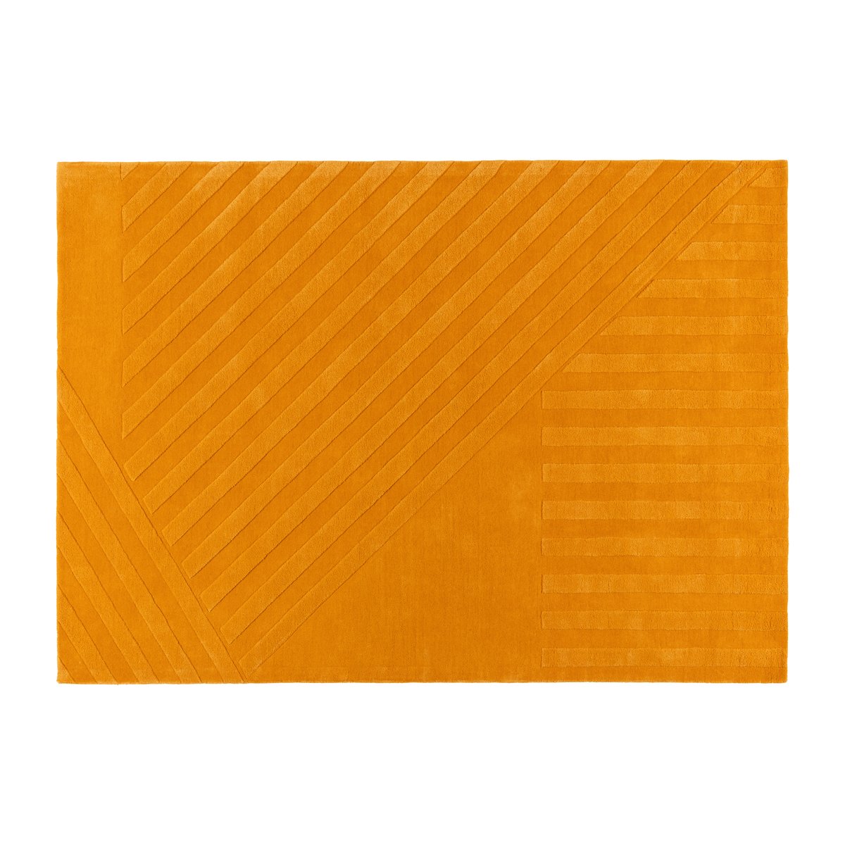 NJRD Levels uldtæppe stripes gul 170×240 cm