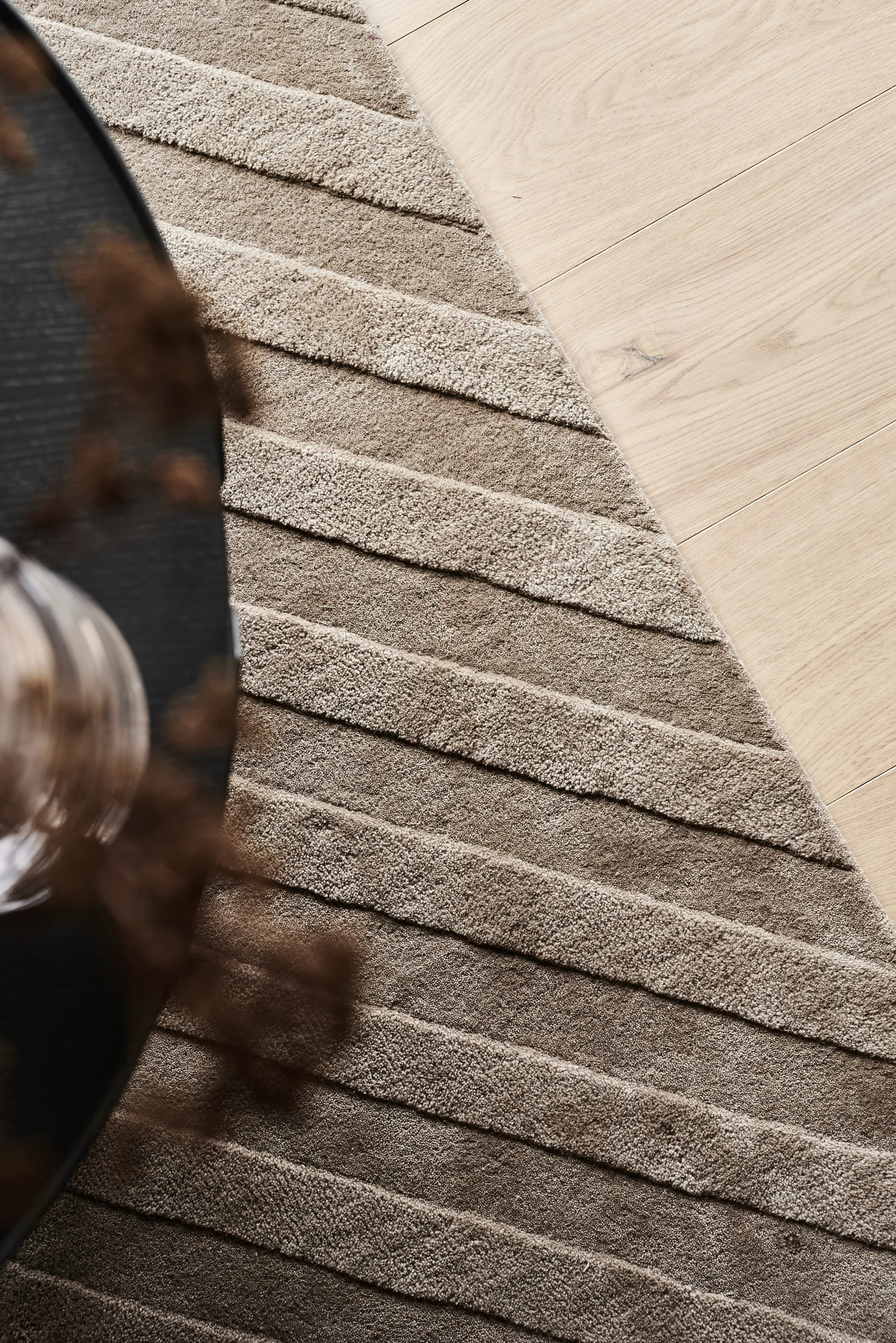 Levels uldtæppe stripes muldvarp, 200x300 cm NJRD