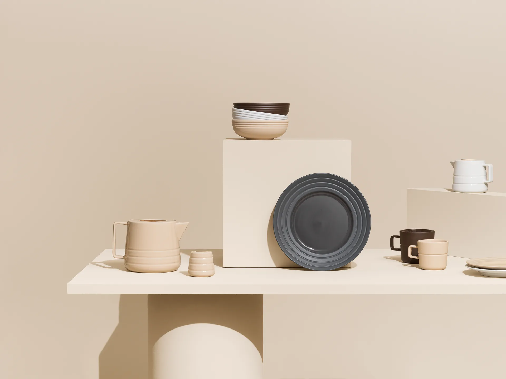 Lines sukkerskål, beige NJRD