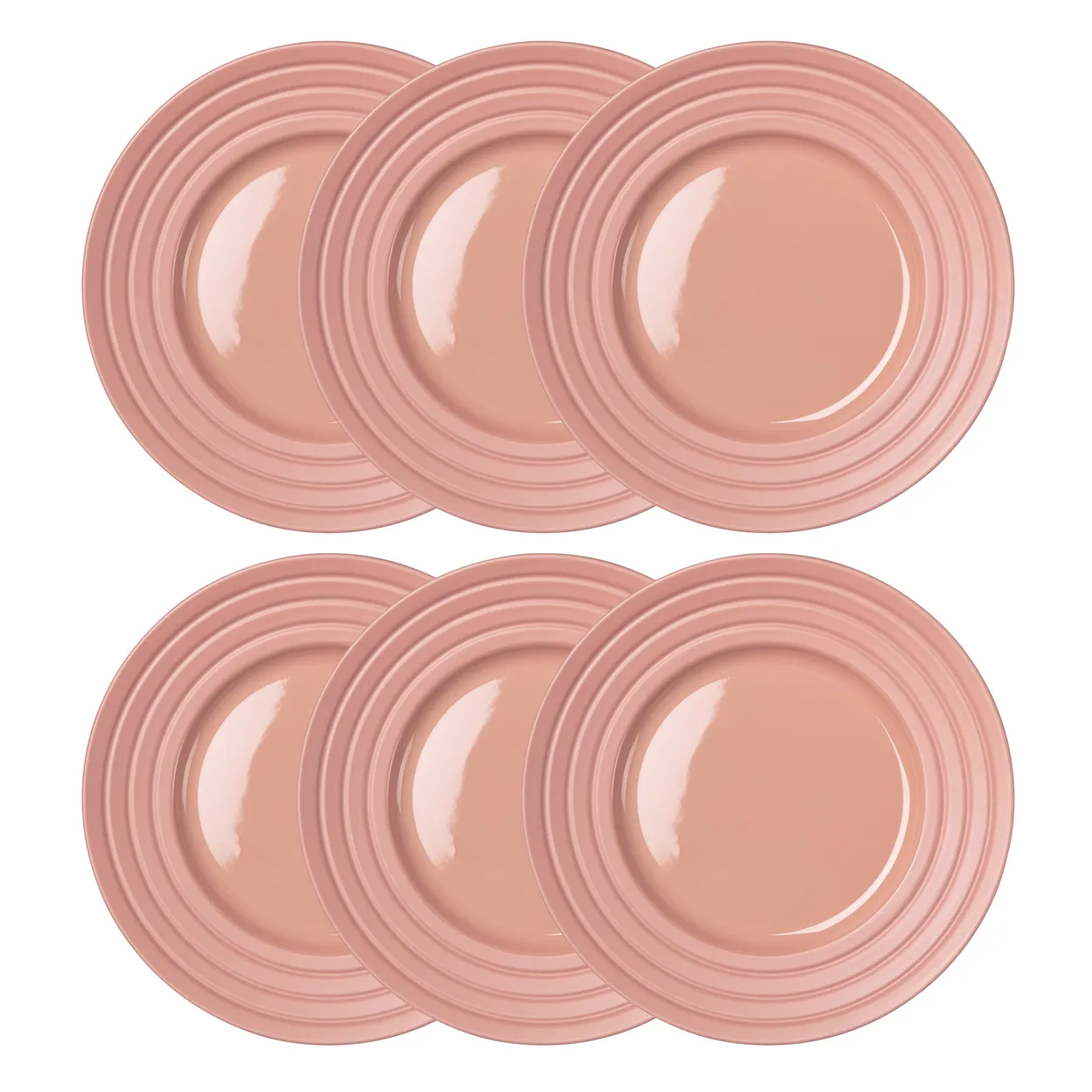 NJRD Lines tallerken Ø27 cm 6 stk. pink