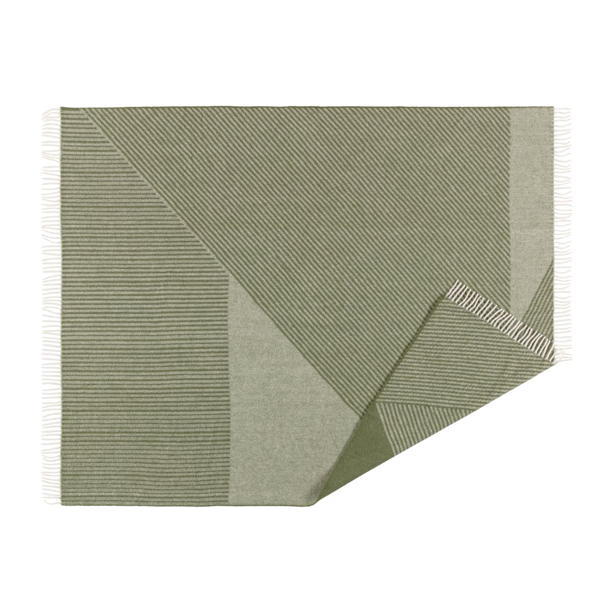NJRD Stripes uldplaid 130×185 cm Grøn
