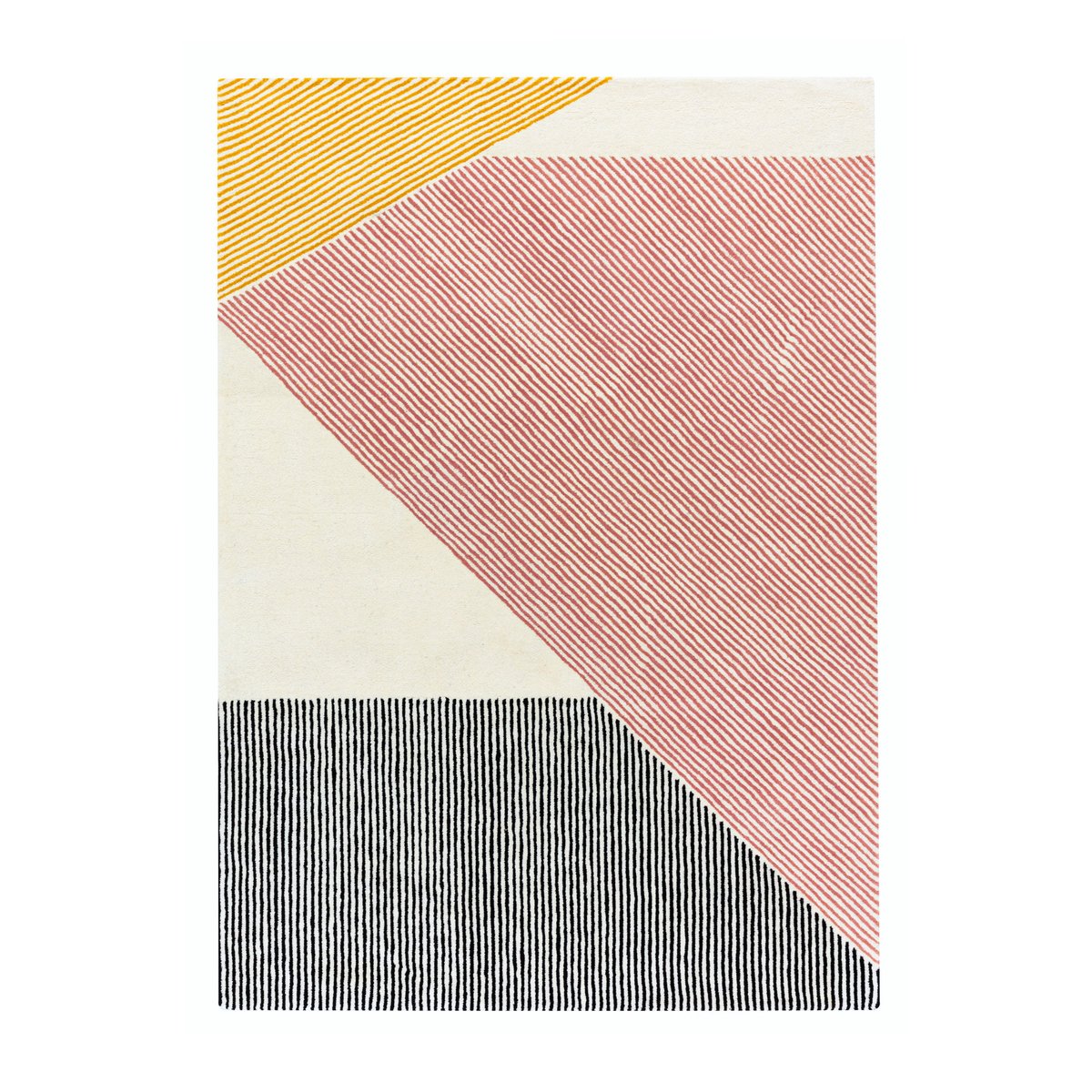 NJRD Stripes uldtæppe pink 170×240 cm