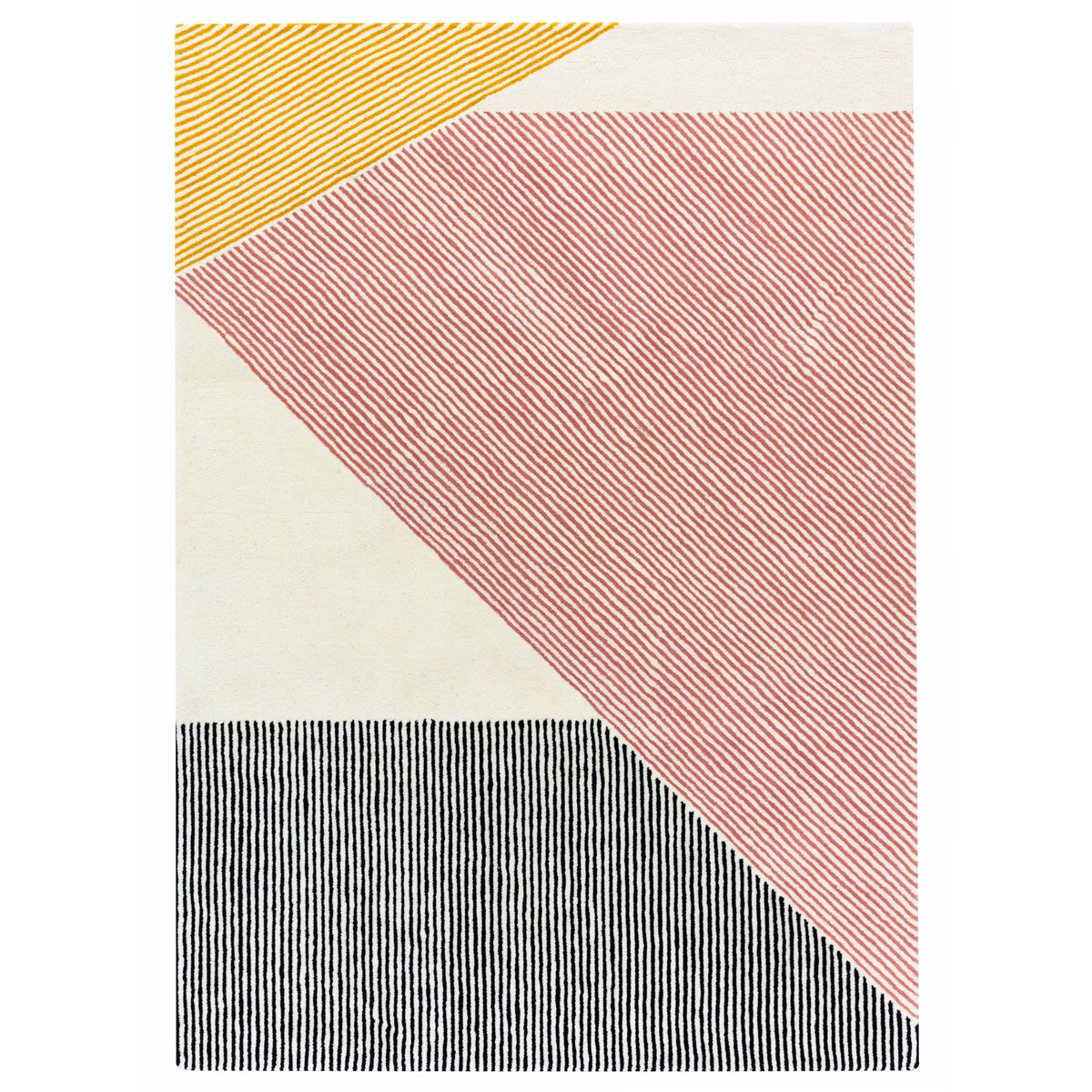 NJRD Stripes uldtæppe pink 200×300 cm
