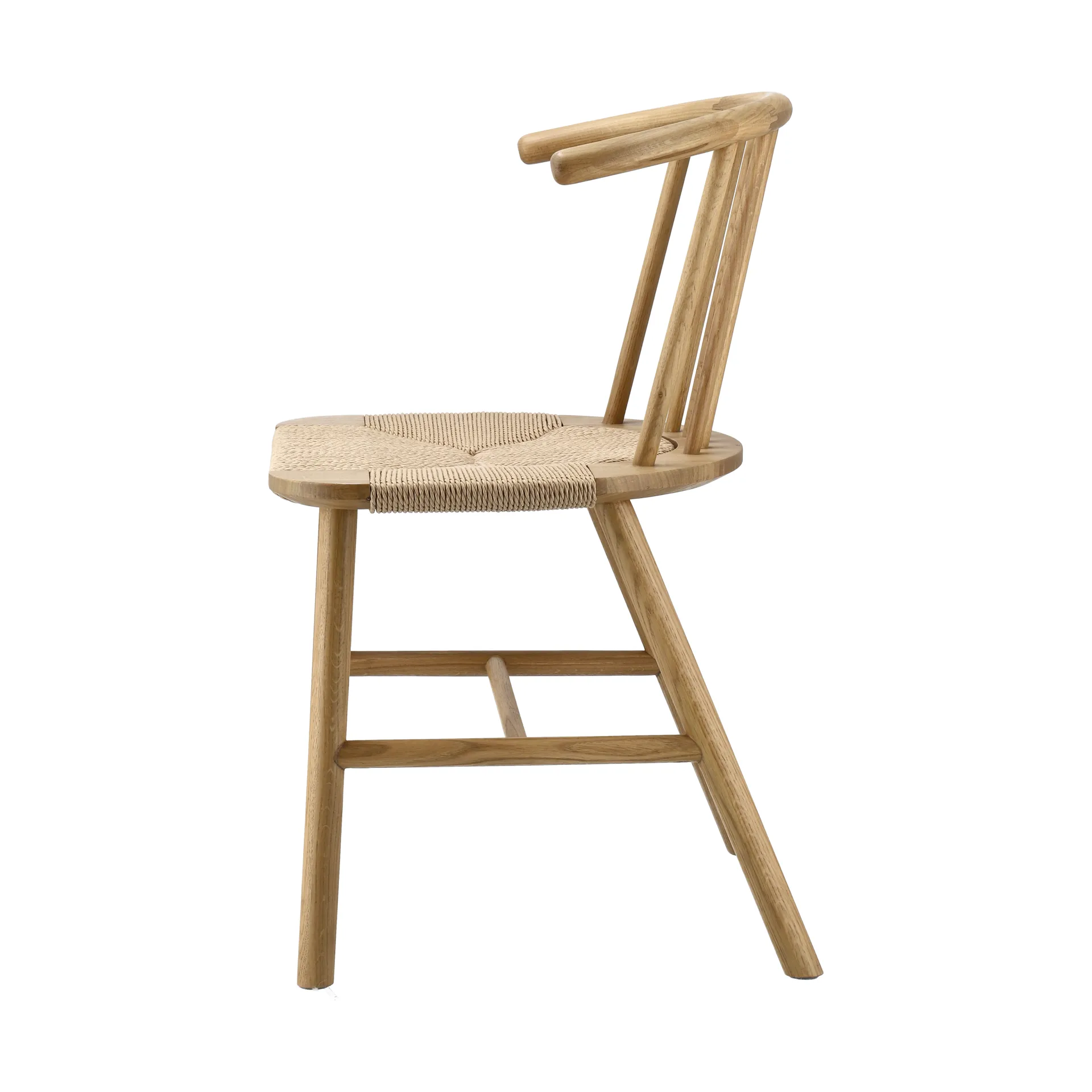 VIOR spisebord 200 cm + stol 6‑pak – Lakeret eg‑natur,  NJRD