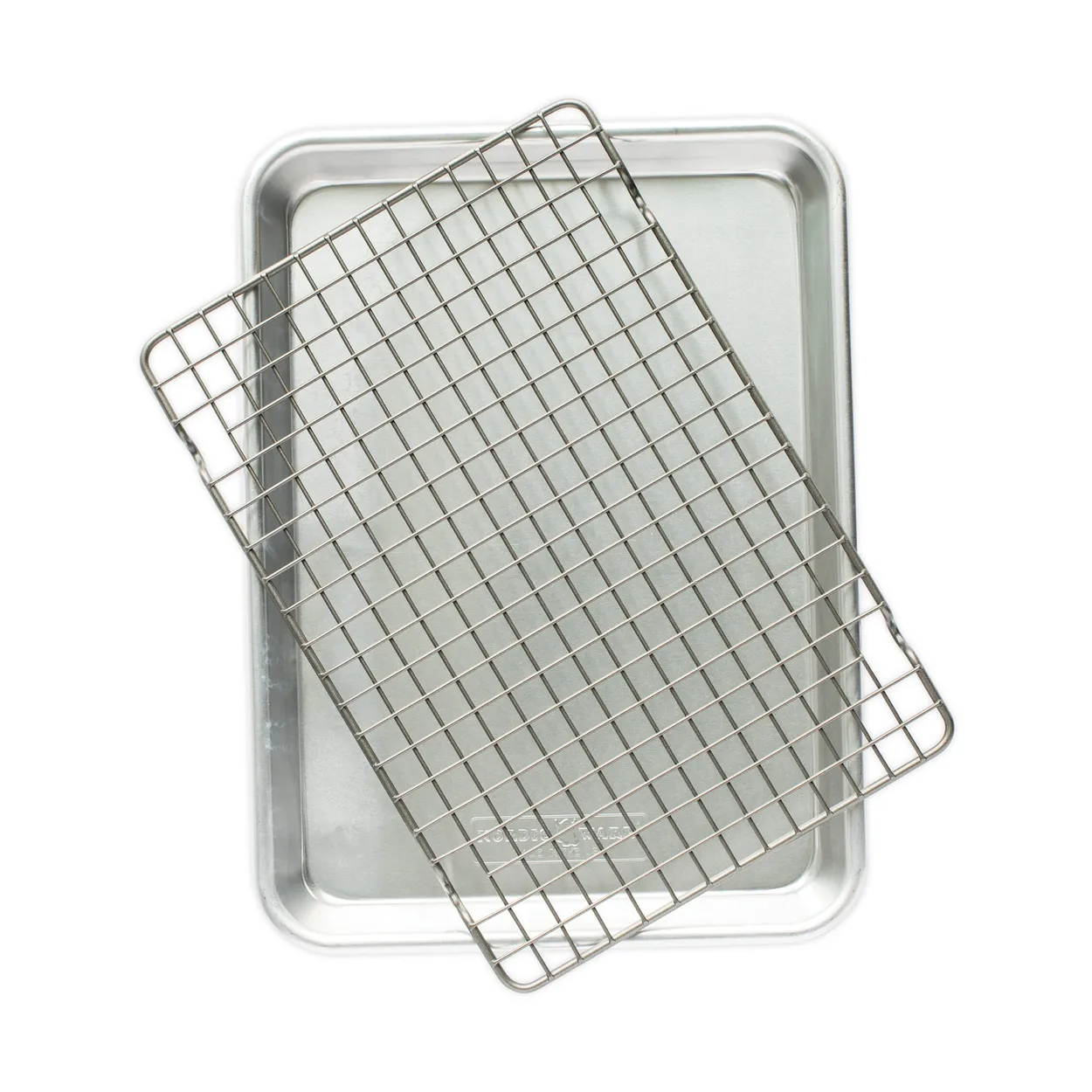Nordic Ware Naturals quarter sheet bageplade med rist Sølv