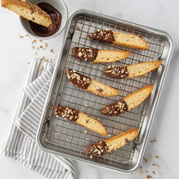 Naturals quarter sheet bageplade med rist - Sølv - Nordic Ware