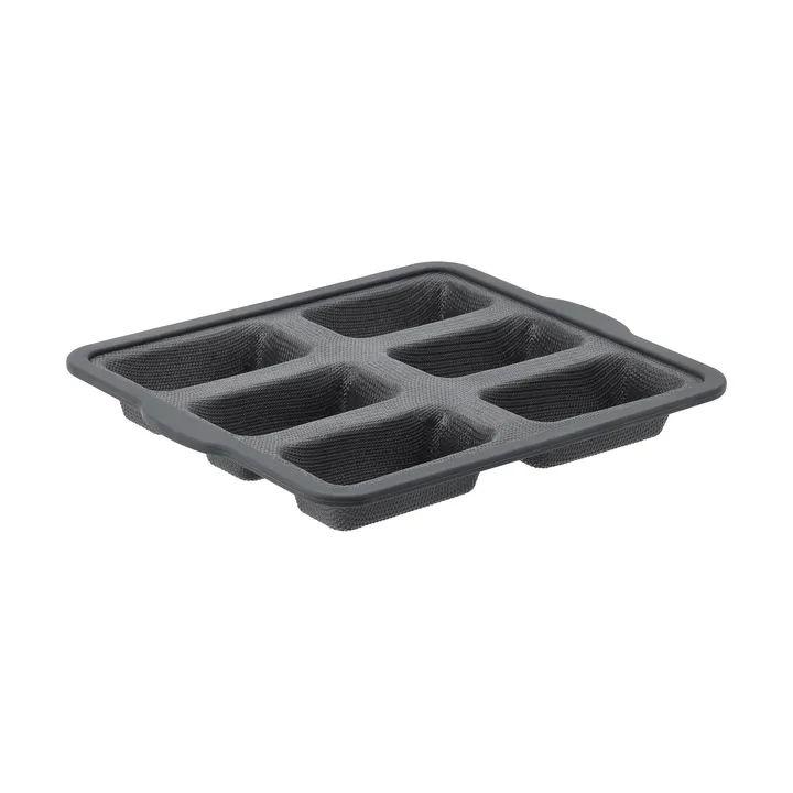 BAKE silikoneform med forstærket ramme - Rektangulær, 6 stk., 26,2x22,1 cm - Nordwik
