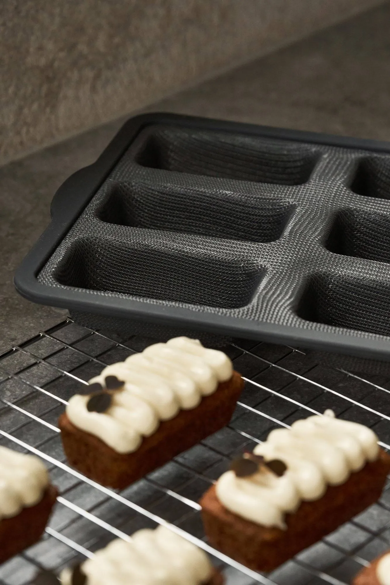 BAKE silikoneform med forstærket ramme, Rektangulær, 6 stk., 26,2x22,1 cm Nordwik