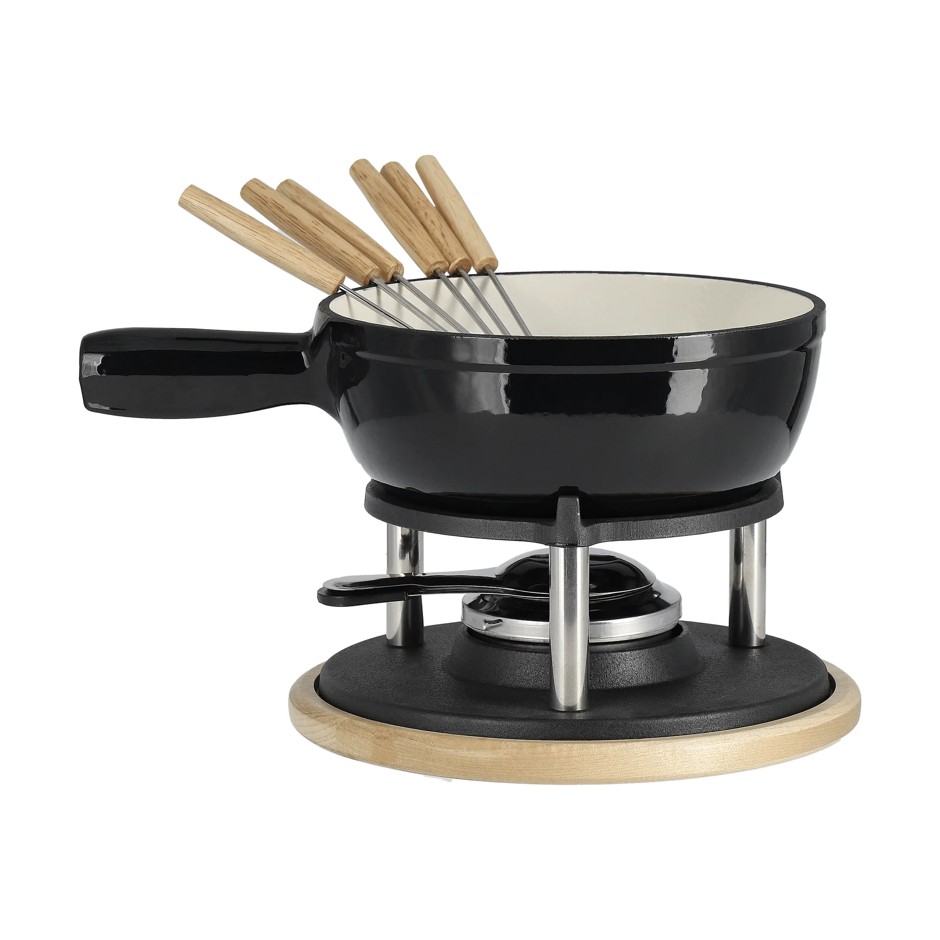 Emaljeret fonduegryde, Sort, 1,8 L Nordwik