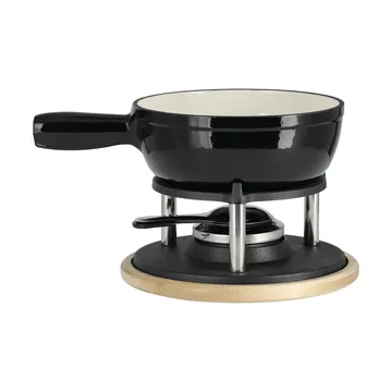 Emaljeret fonduegryde - Sort, 1,8 L - Nordwik