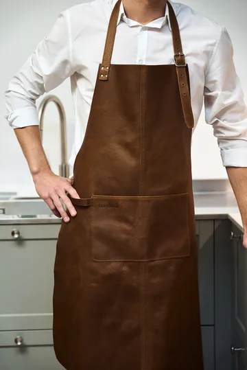 Nordwik forklæde læder - Brun - Nordwik