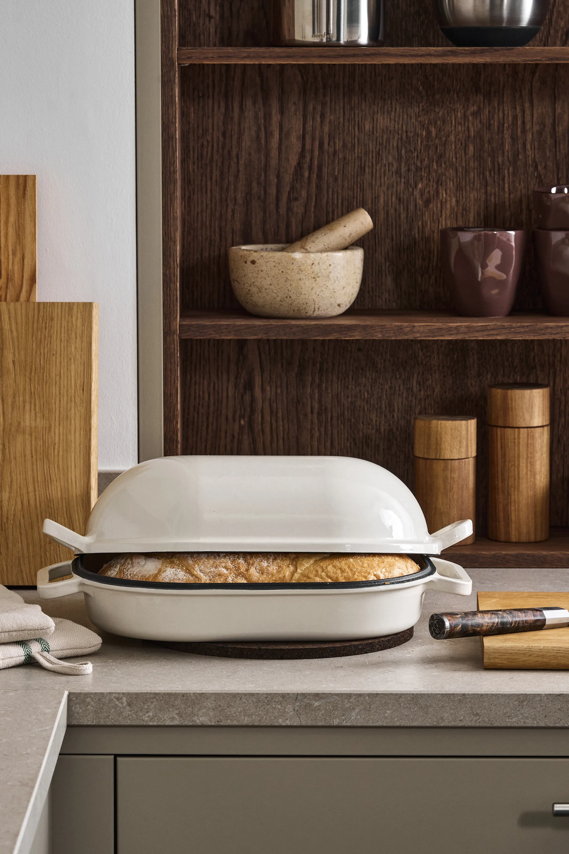 Nordwik Levain brødform emaljeret 39x26 cm, Creme Nordwik