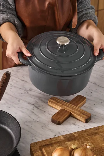 Nordwik støbejernsgryde rund 5 l - Grå - Nordwik