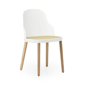 Allez molded wicker stol - Hvid/Eg - Normann Copenhagen