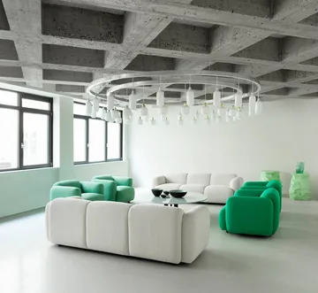 Amp lampe lille - Hvid/Messing - Normann Copenhagen