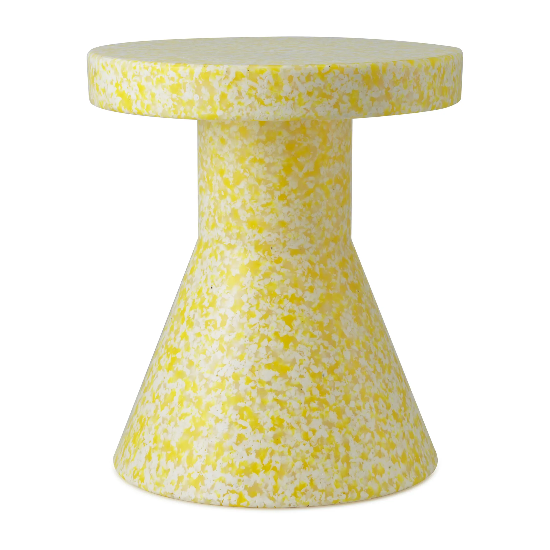 Normann Copenhagen Bit Cone rund skammel Gul, Ø36x42 cm