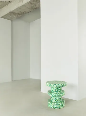 Bit Stack rund skammel - Grøn, Ø36x42 cm - Normann Copenhagen