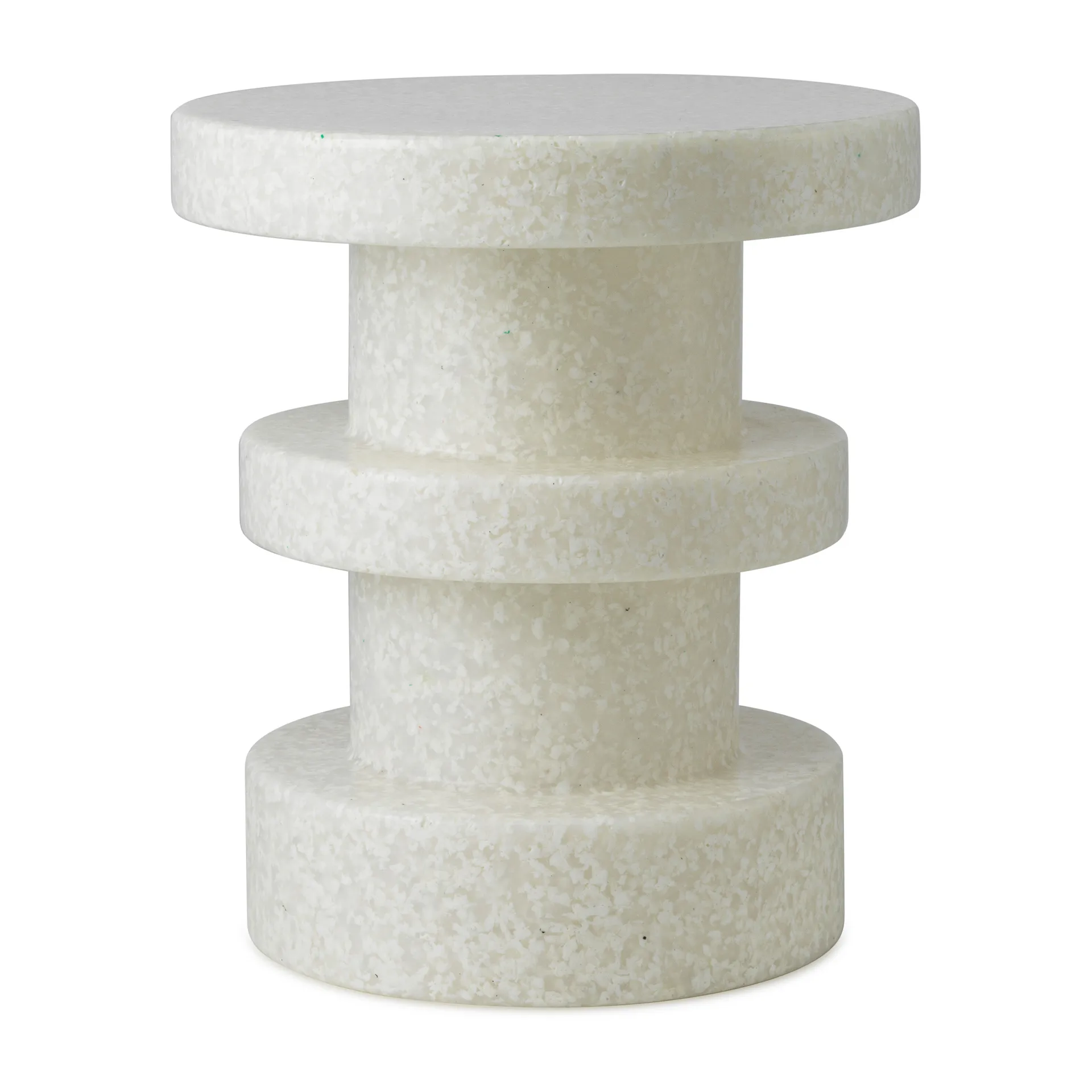 Normann Copenhagen Bit Stack rund skammel Hvid/Hvid, Ø36x42 cm