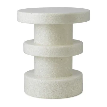 Bit Stack rund skammel - Hvid/Hvid, Ø36x42 cm - Normann Copenhagen