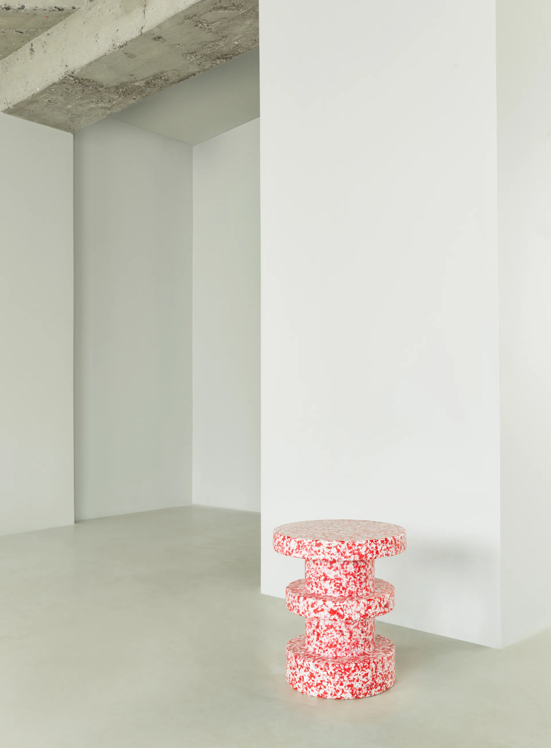 Bit Stack rund skammel, Rød, Ø36x42 cm Normann Copenhagen