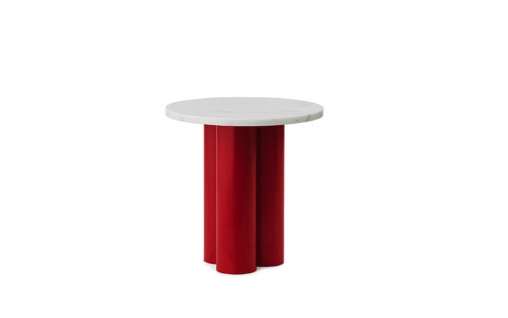 Dit sidebord Ø40 cm - Klar rød-Hvid-carrara - Normann Copenhagen