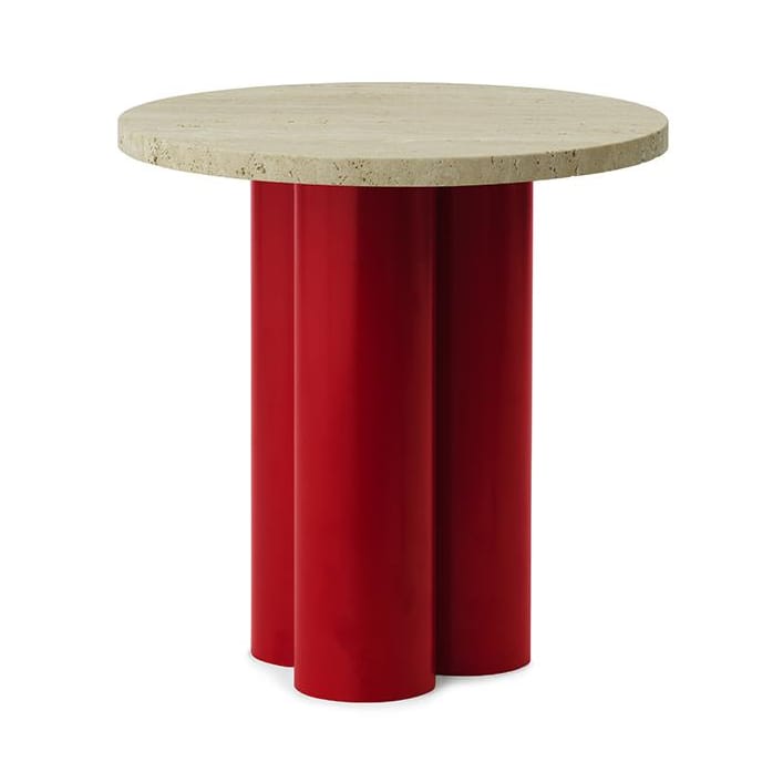 Dit sidebord Ø40 cm - Travertine Light-bright red - Normann Copenhagen