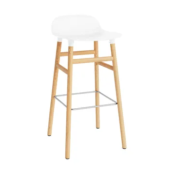 Form barstol egeben 75 cm - hvid - Normann Copenhagen