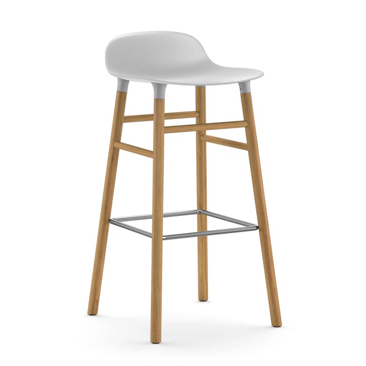 Form barstol egeben 75 cm - hvid - Normann Copenhagen