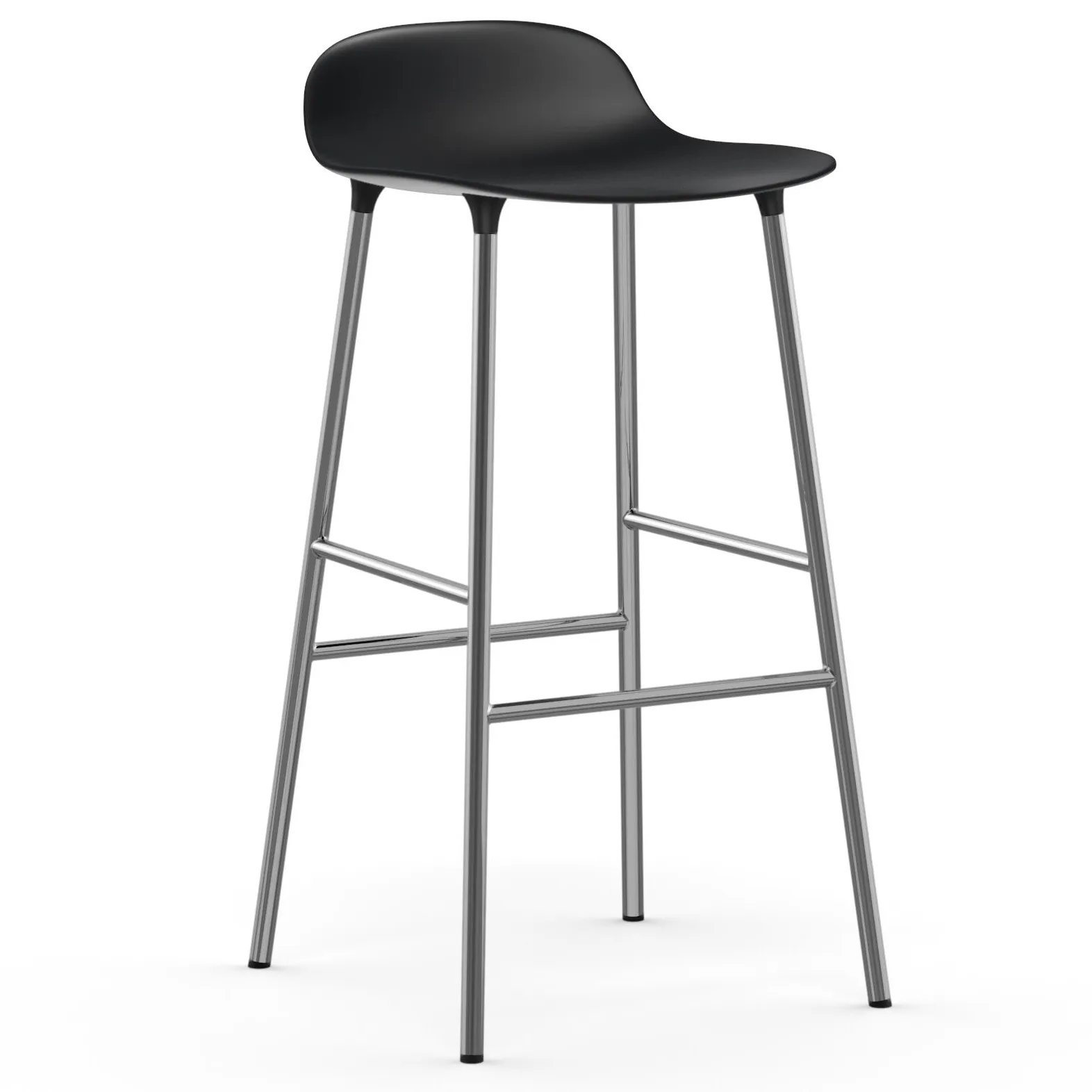 Form barstol m. kromben 75 cm, Sort Normann Copenhagen