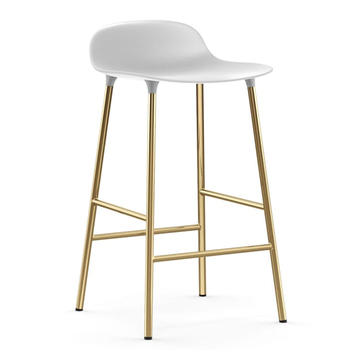 Form barstol messingben - Hvid - Normann Copenhagen