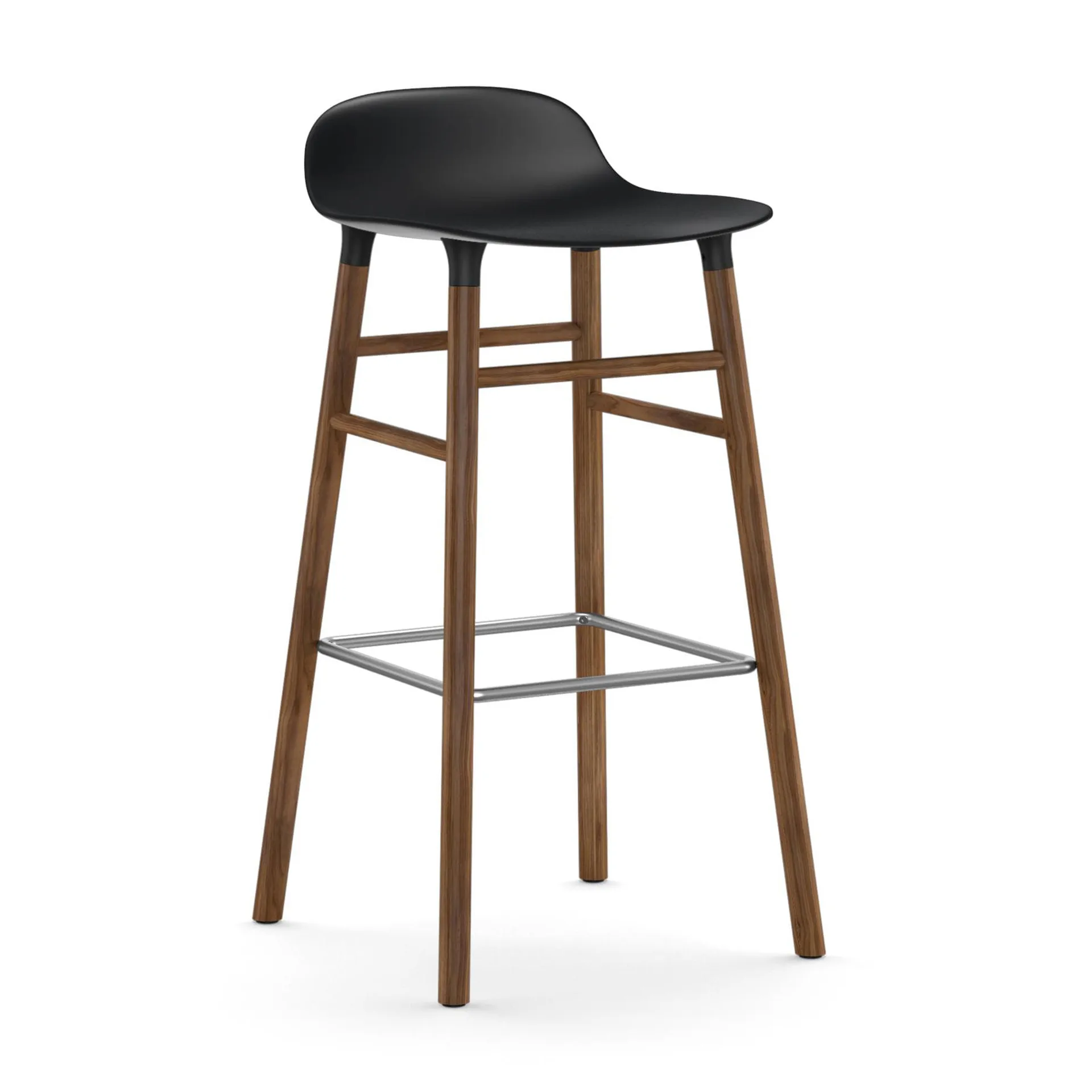Form barstol valnøddeben 75 cm, sort Normann Copenhagen