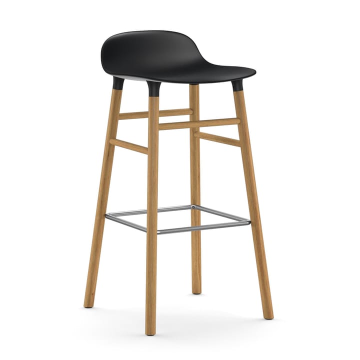 Form Chair barstol egeben, sort Normann Copenhagen