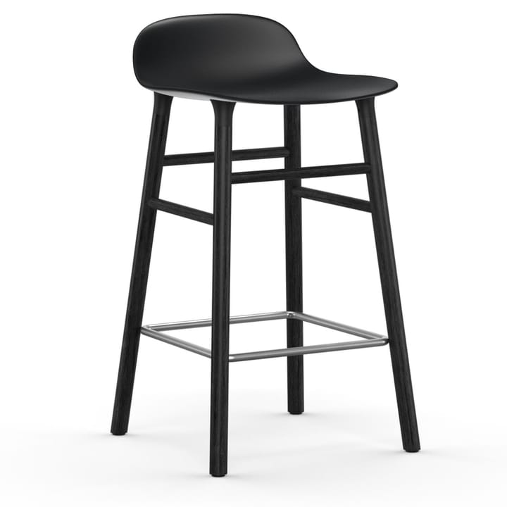 Form Chair barstol lakerede egetræsben 65 cm - sort - Normann Copenhagen