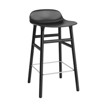 Form Chair barstol lakerede egetræsben 65 cm - sort - Normann Copenhagen