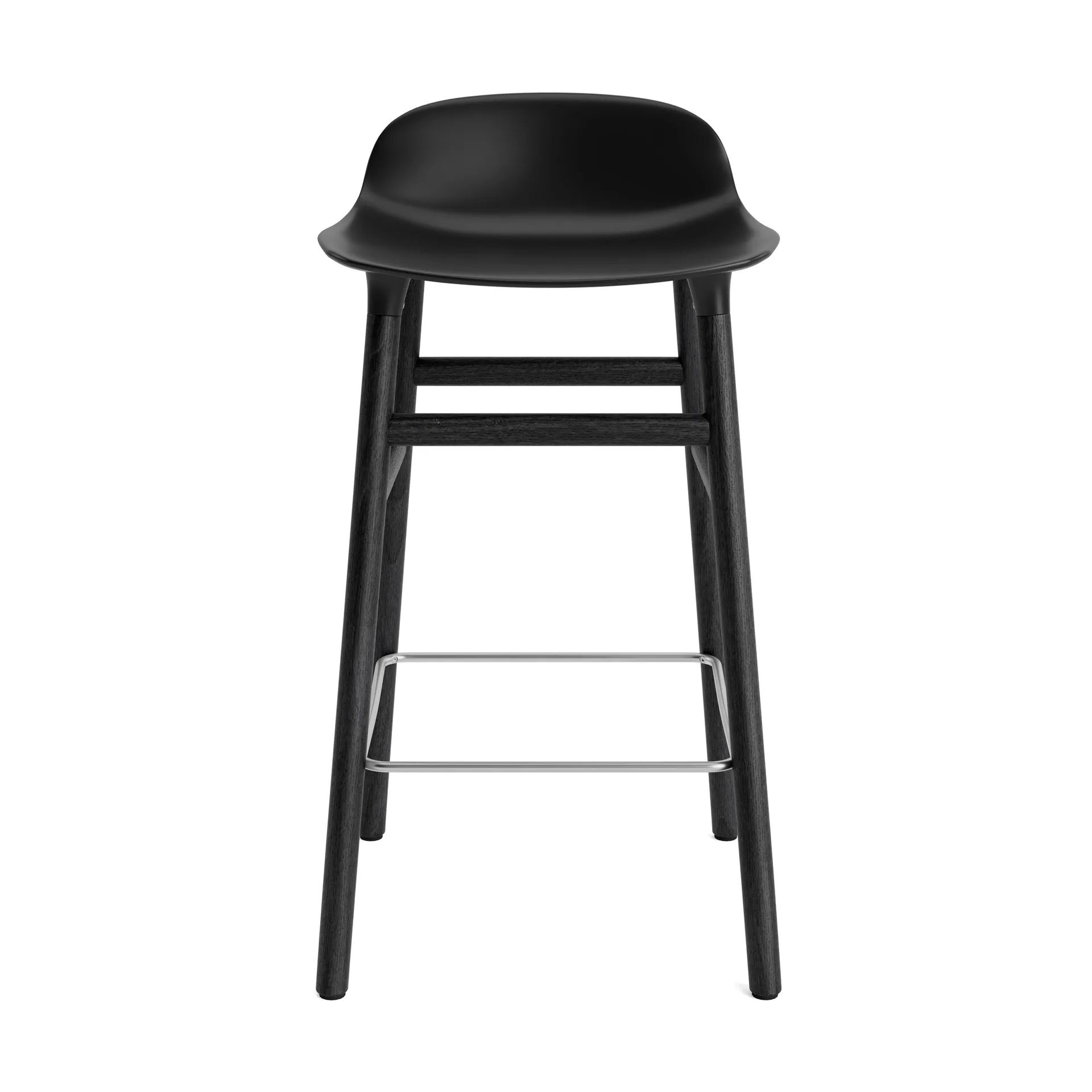 Form Chair barstol lakerede egetræsben 65 cm, sort Normann Copenhagen