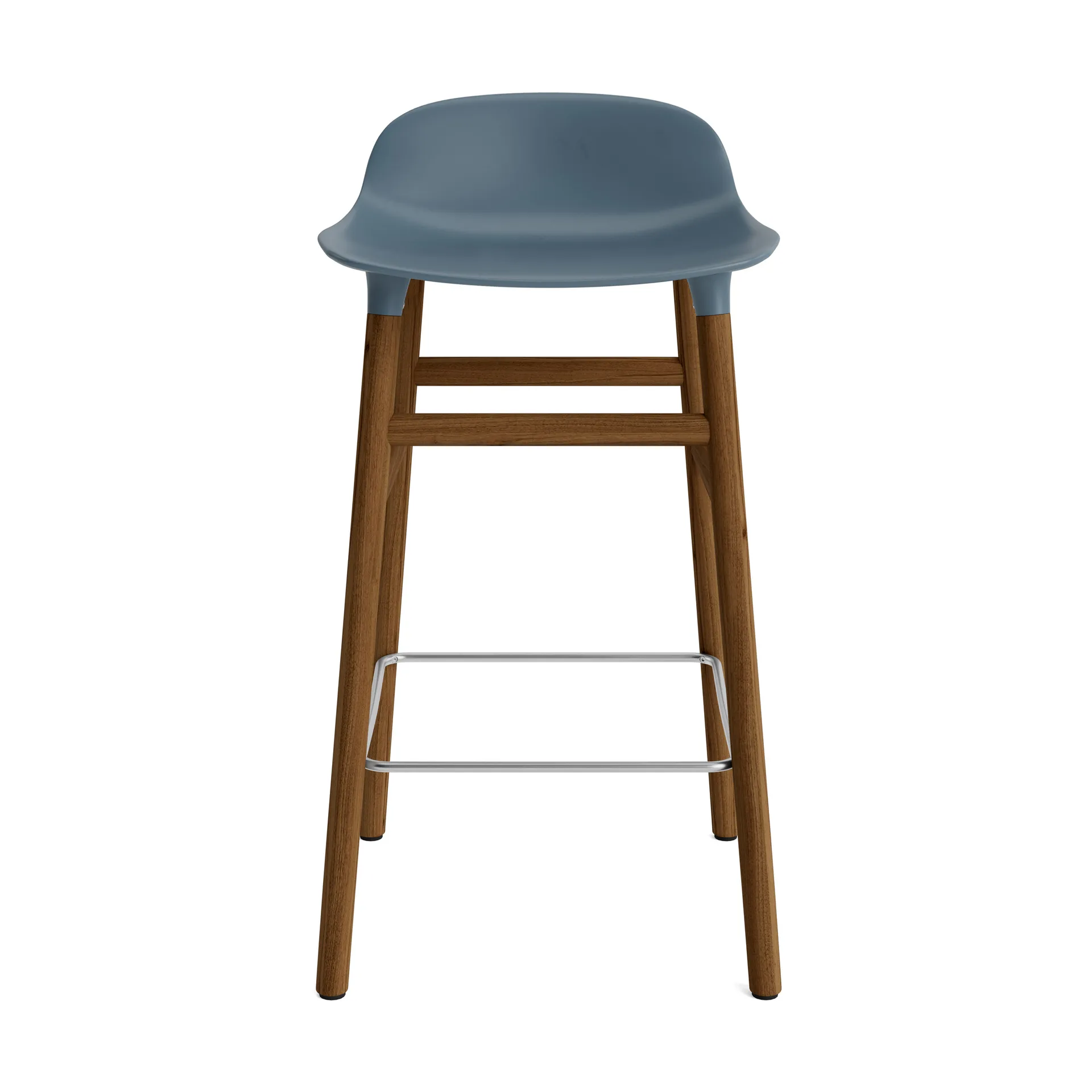 Form Chair barstol valnøddeben, blå Normann Copenhagen