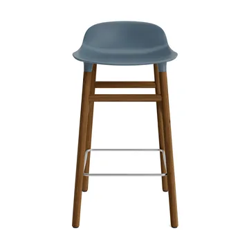 Form Chair barstol valnøddeben - blå - Normann Copenhagen