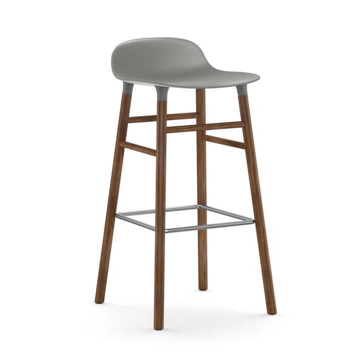 Form Chair barstol valnøddeben, grå Normann Copenhagen