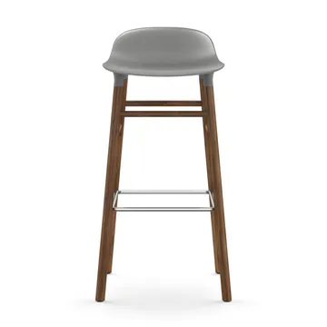 Form Chair barstol valnøddeben - grå - Normann Copenhagen
