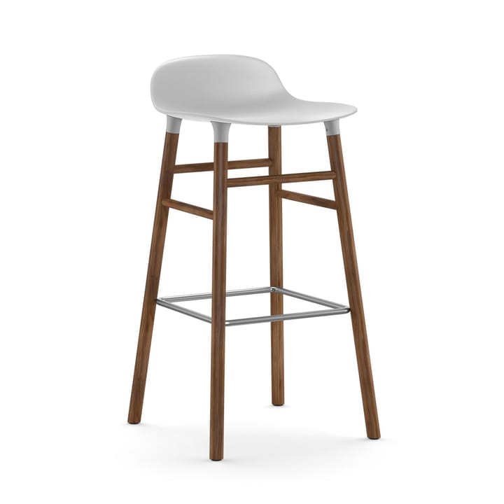 Form Chair barstol valnøddeben, hvid Normann Copenhagen