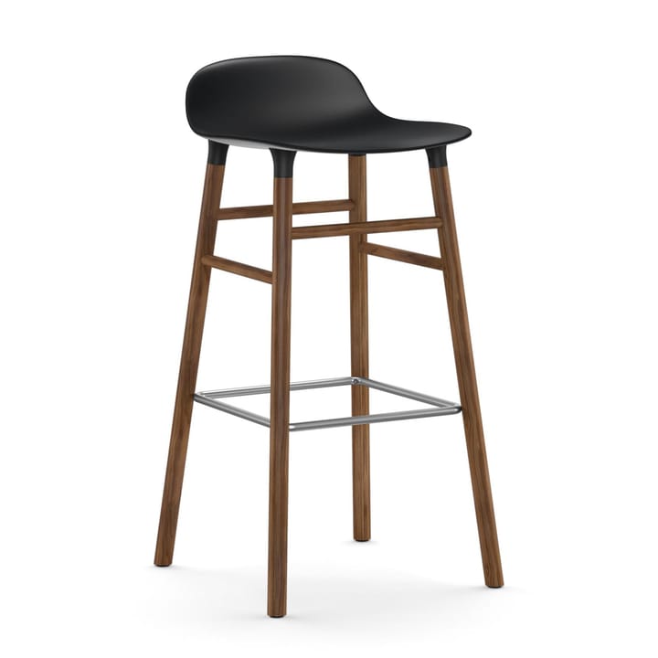 Form Chair barstol valnøddeben, sort Normann Copenhagen