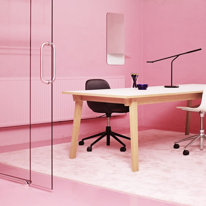 Form chair drejestol, 5W kontorstol, blå, sort aluminium, hjul Normann Copenhagen