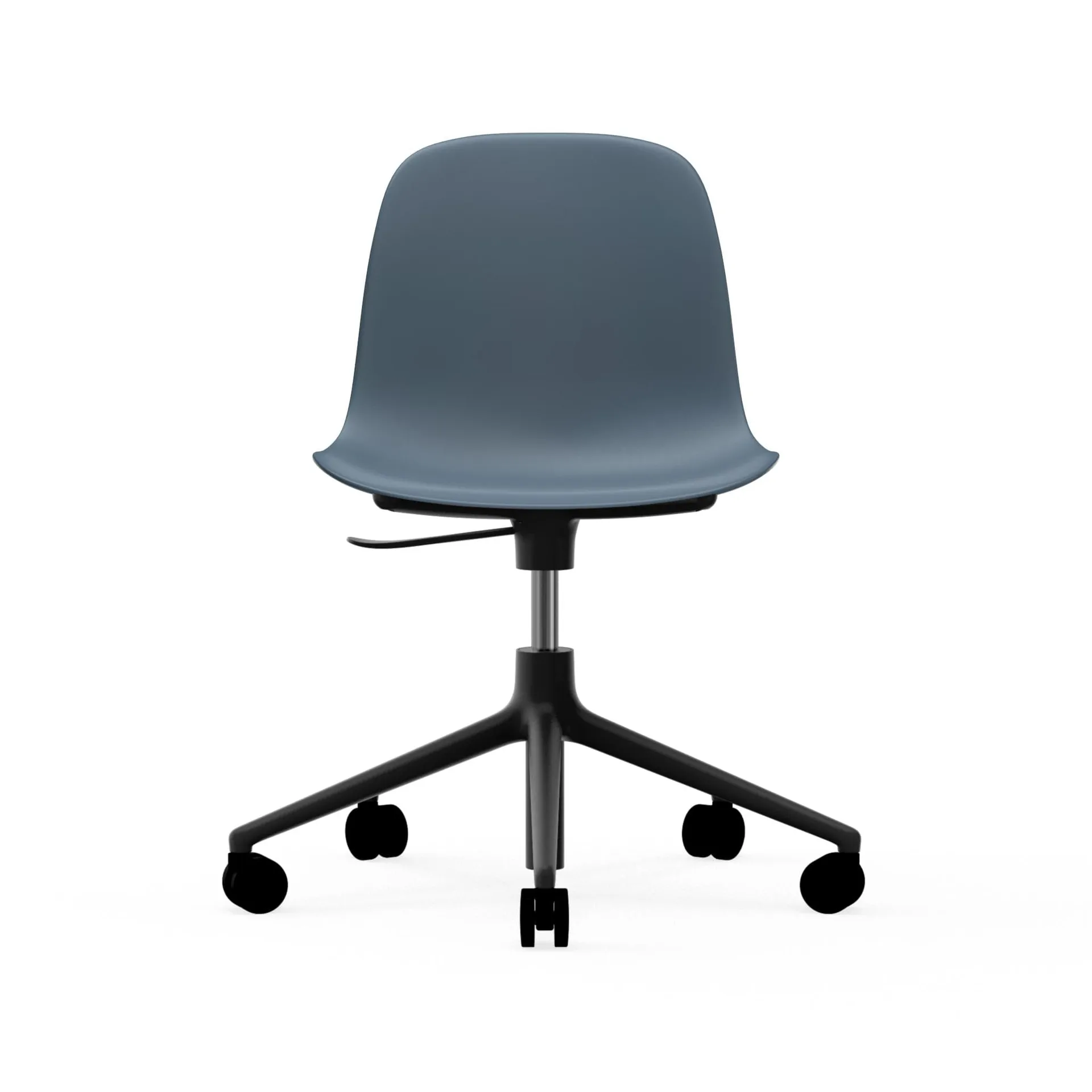 Form chair drejestol, 5W kontorstol, blå, sort aluminium, hjul Normann Copenhagen