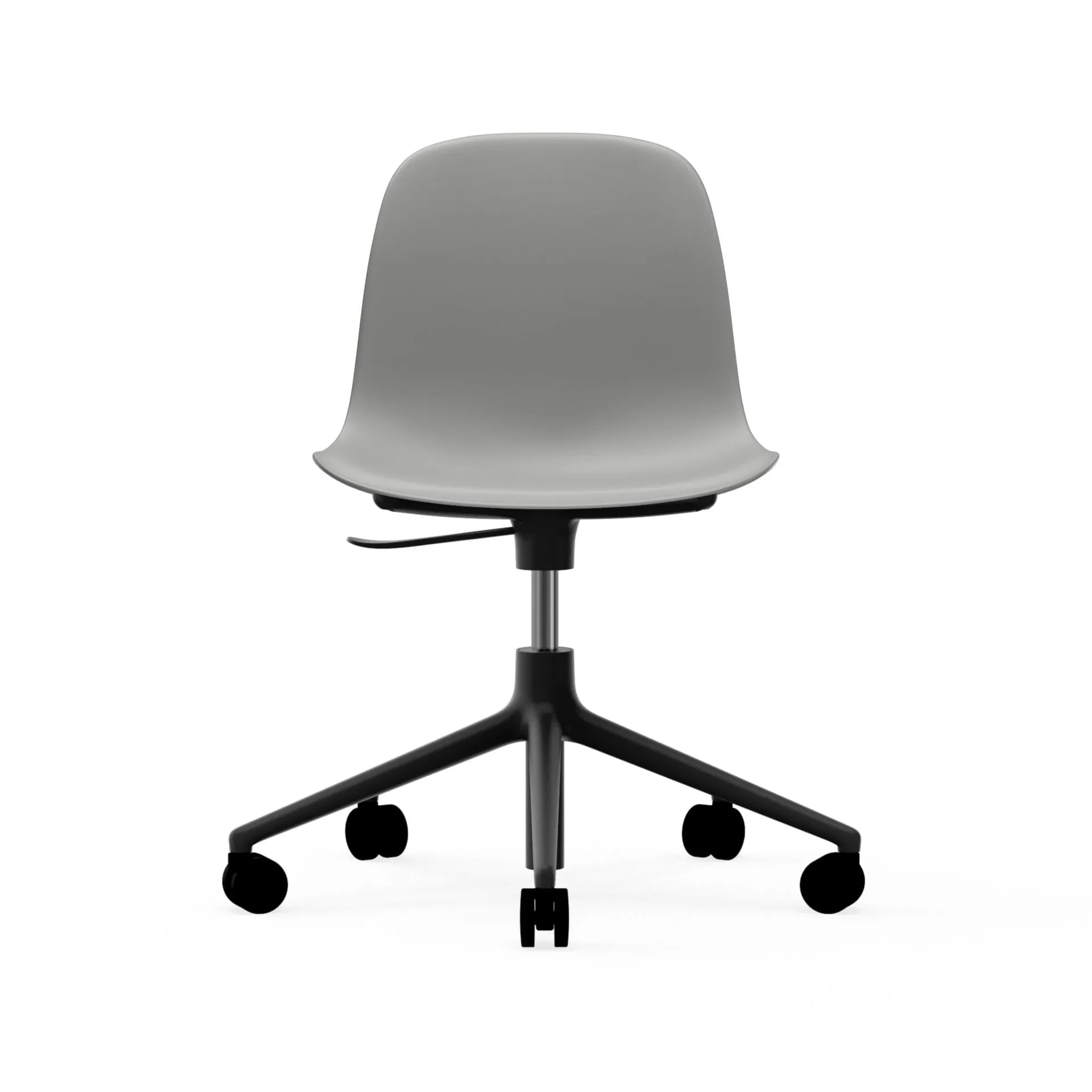 Form chair drejestol, 5W kontorstol, grå, sort aluminium, hjul Normann Copenhagen