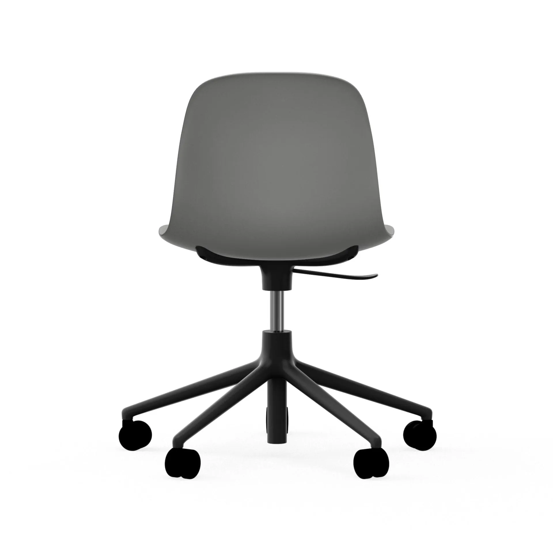 Form chair drejestol, 5W kontorstol, grå, sort aluminium, hjul Normann Copenhagen