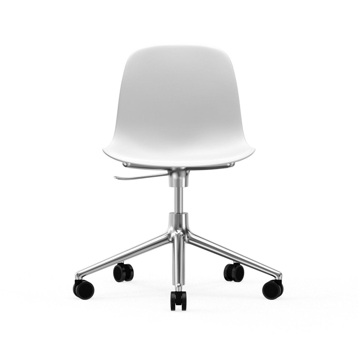 Normann Copenhagen Form chair drejestol 5W kontorstol hvid aluminium hjul